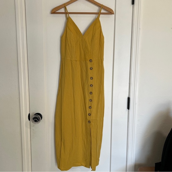 knot sisters Dresses & Skirts - NWT Knot Sisters Mustard Striped Dress